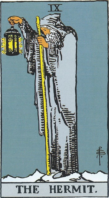 Tarot Cards - The Hermit, Card 9 of the Major Arcana